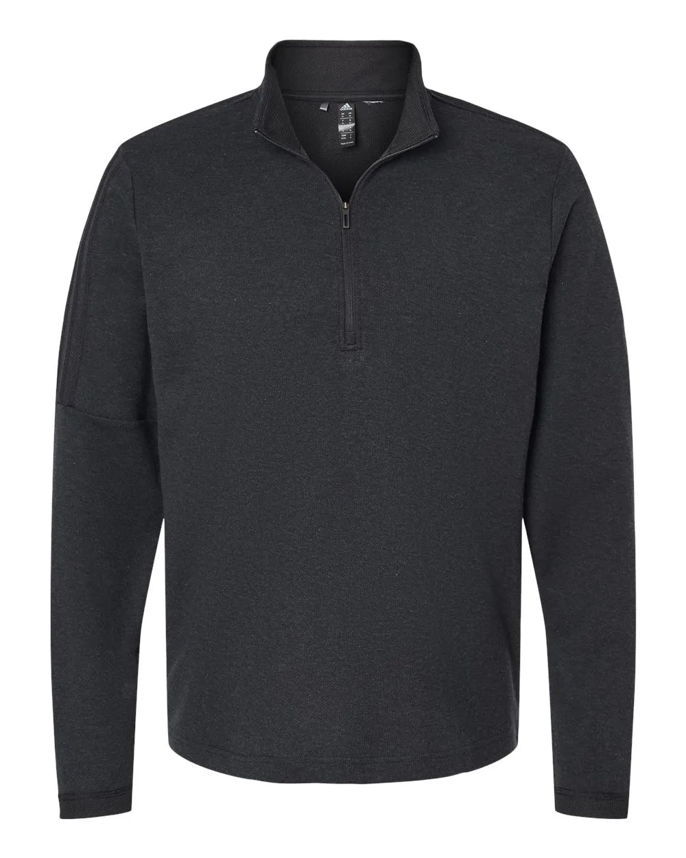 3-Stripes Quarter-Zip Sweater black melange_3