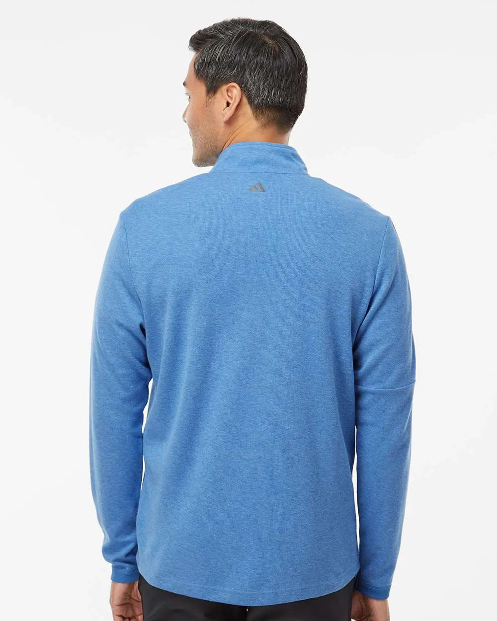 3-Stripes Quarter-Zip Sweater focus blue melange_2