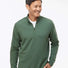 3-Stripes Quarter-Zip Sweater green oxide melange