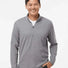 3-Stripes Quarter-Zip Sweater grey three melange
