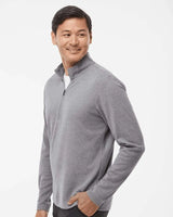 3-Stripes Quarter-Zip Sweater grey three melange_1