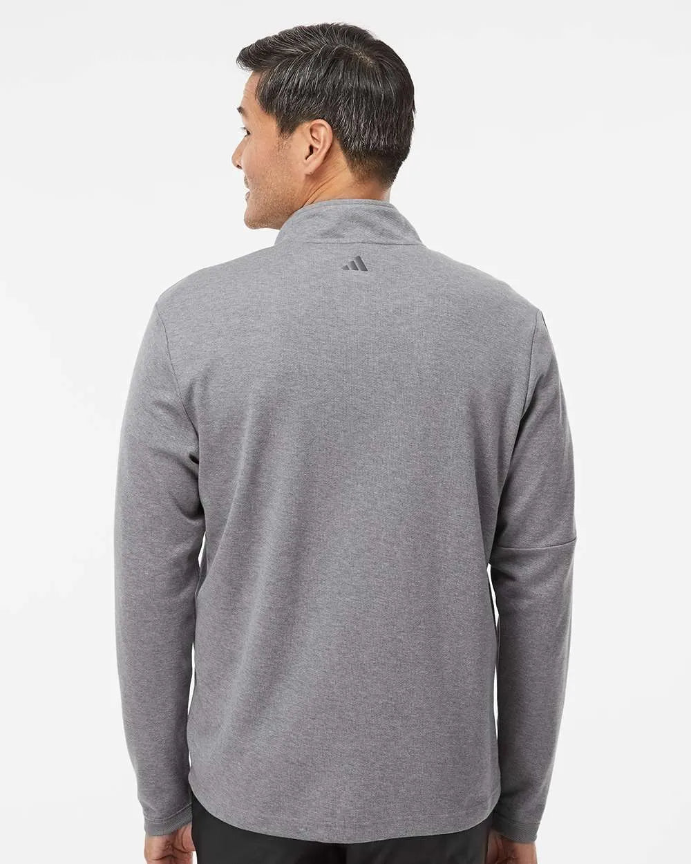 3-Stripes Quarter-Zip Sweater grey three melange_2