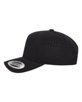 5-Panel Snapback with Perforated Cap Black_2