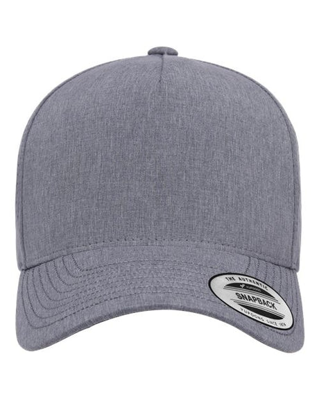 5-Panel Snapback with Perforated Cap Heather Gray_1