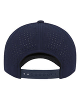 5-Panel Snapback with Perforated Cap Heather Navy_3