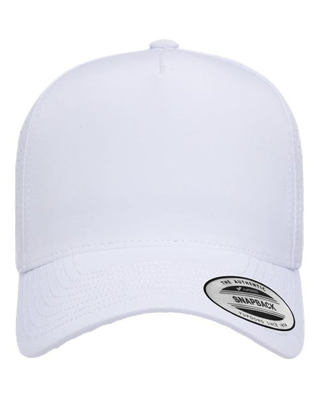 5-Panel Snapback with Perforated Cap Heather White_1