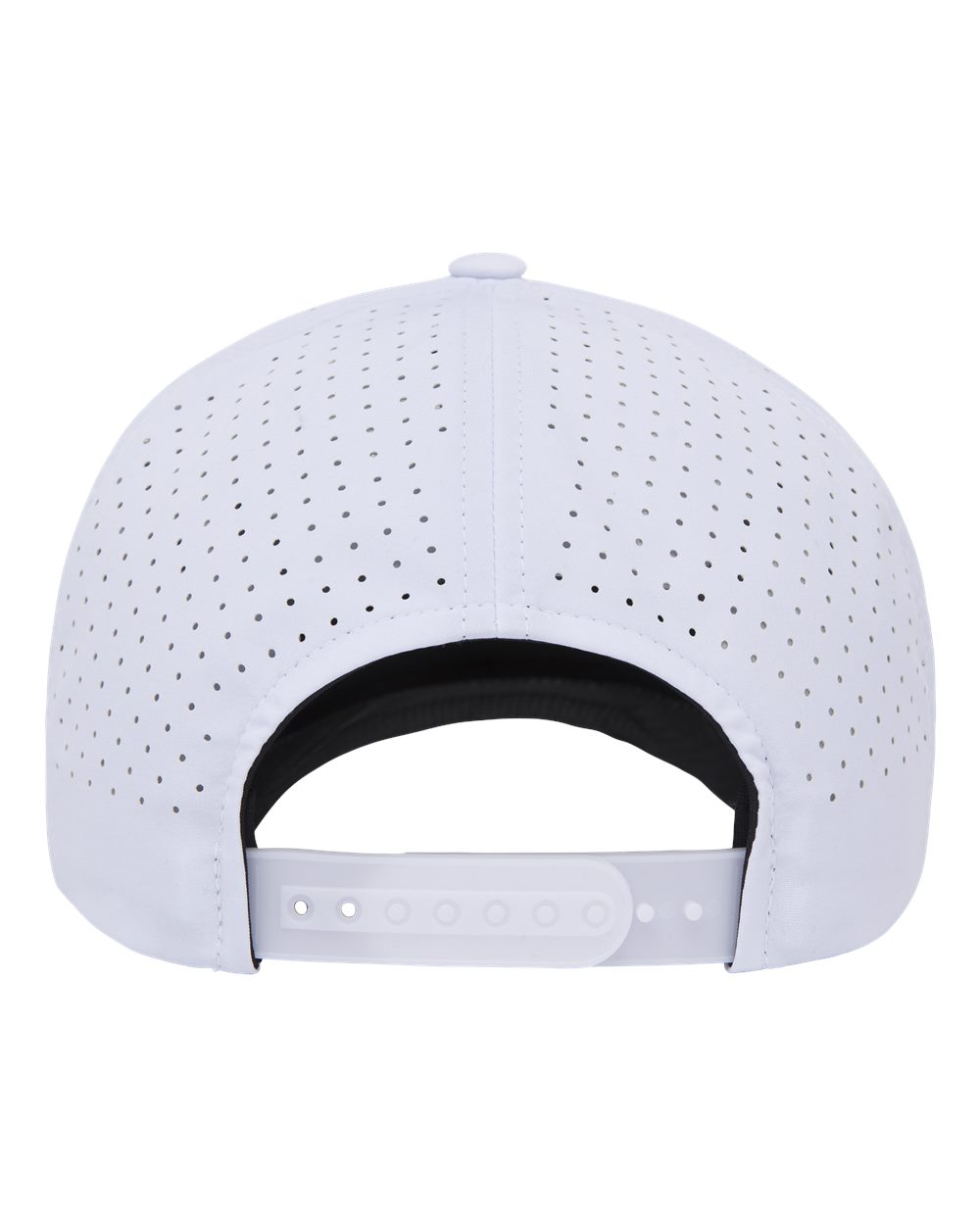 5-Panel Snapback with Perforated Cap Heather White_3