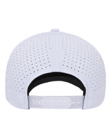 5-Panel Snapback with Perforated Cap Heather White_3