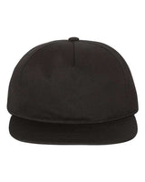 Lightly-Structured Five-Panel Snapback Cap