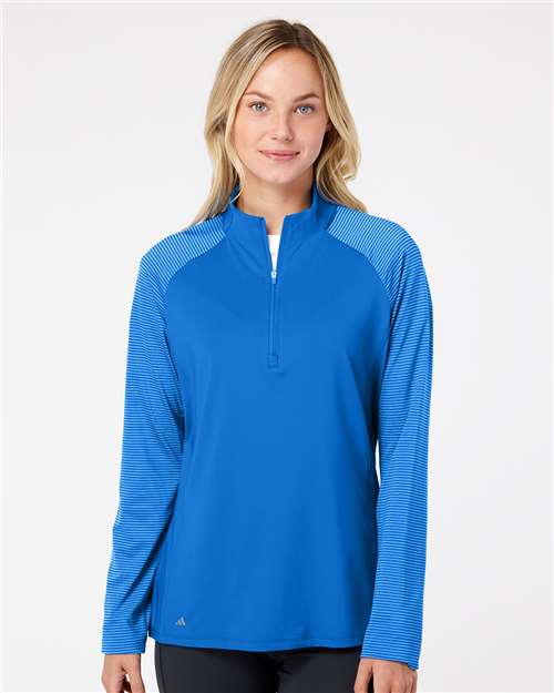 Women's Stripe Block Quarter-Zip Pullover