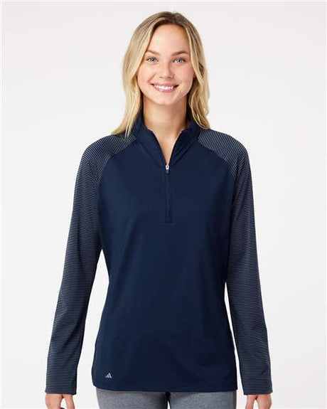 Women's Stripe Block Quarter-Zip Pullover