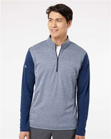 Heather Block Print Quarter-Zip Pullover