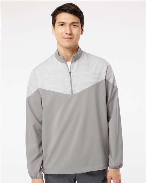 Heather Chevron Quarter-Zip Windshirt