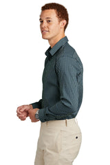 BrooksBrothers_TechStretchPatternedShirtBB18006-darkpinemulticheck