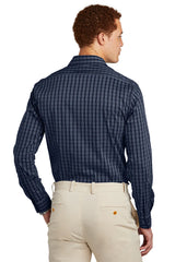 BrooksBrothers_TechStretchPatternedShirtBB18006-navyblazer_whitegridcheck_1