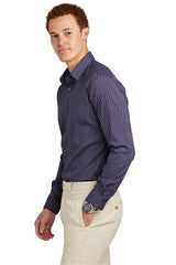 BrooksBrothers_TechStretchPatternedShirtBB18006-navyblazermulticheck