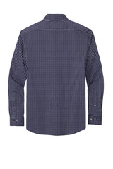 BrooksBrothers_TechStretchPatternedShirtBB18006-navyblazermulticheck_2