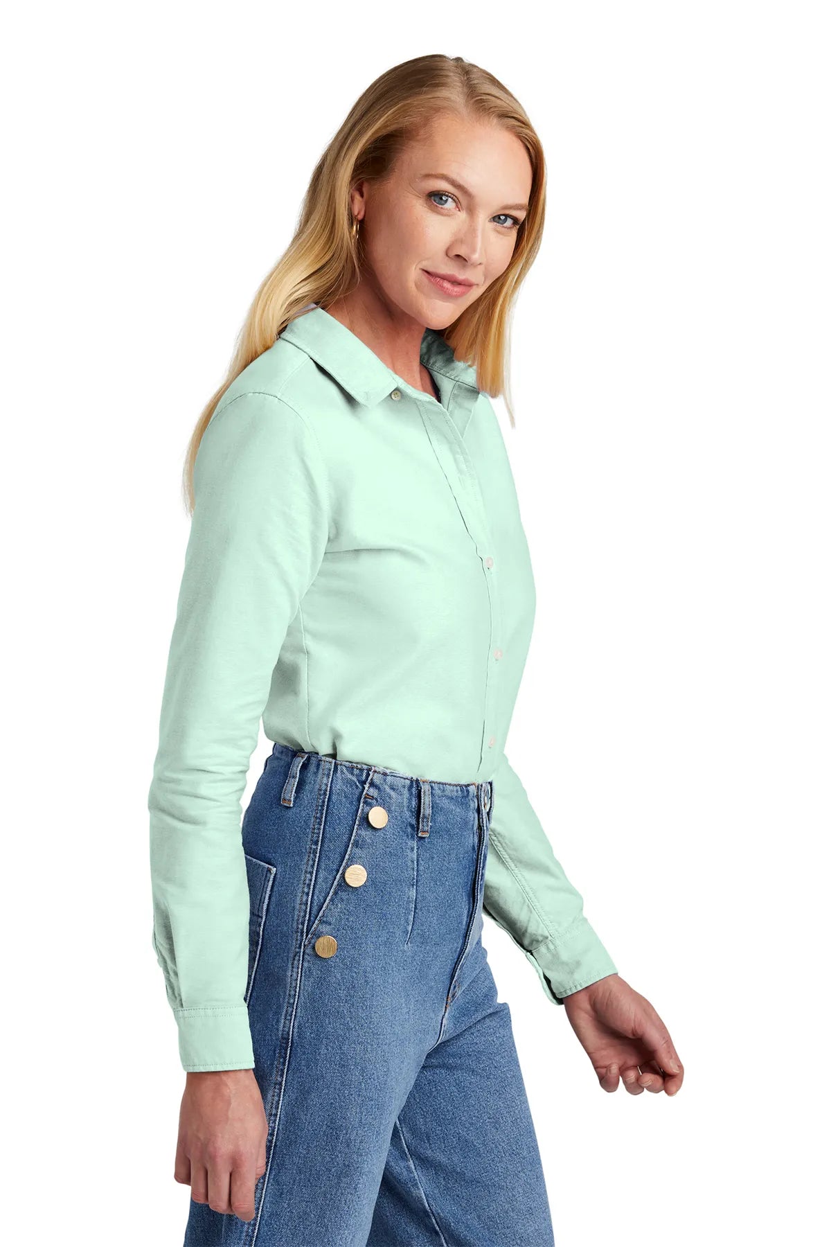 BrooksBrothers_Women_sCasualOxfordClothShirtBB18005-softmint_1