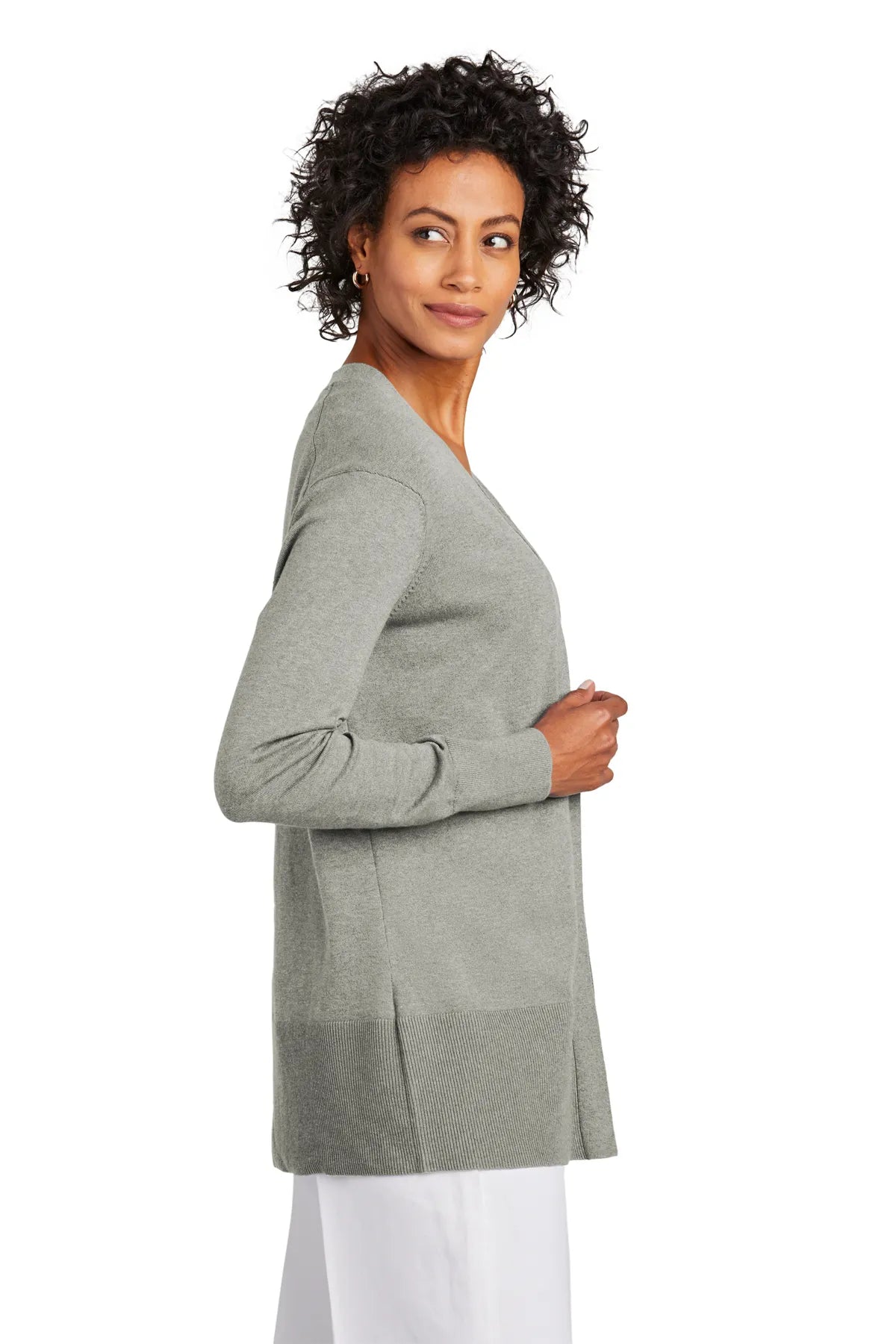 BrooksBrothers_Women_sCottonStretchLongCardiganSweaterBB18403-lightshadowgreyheather