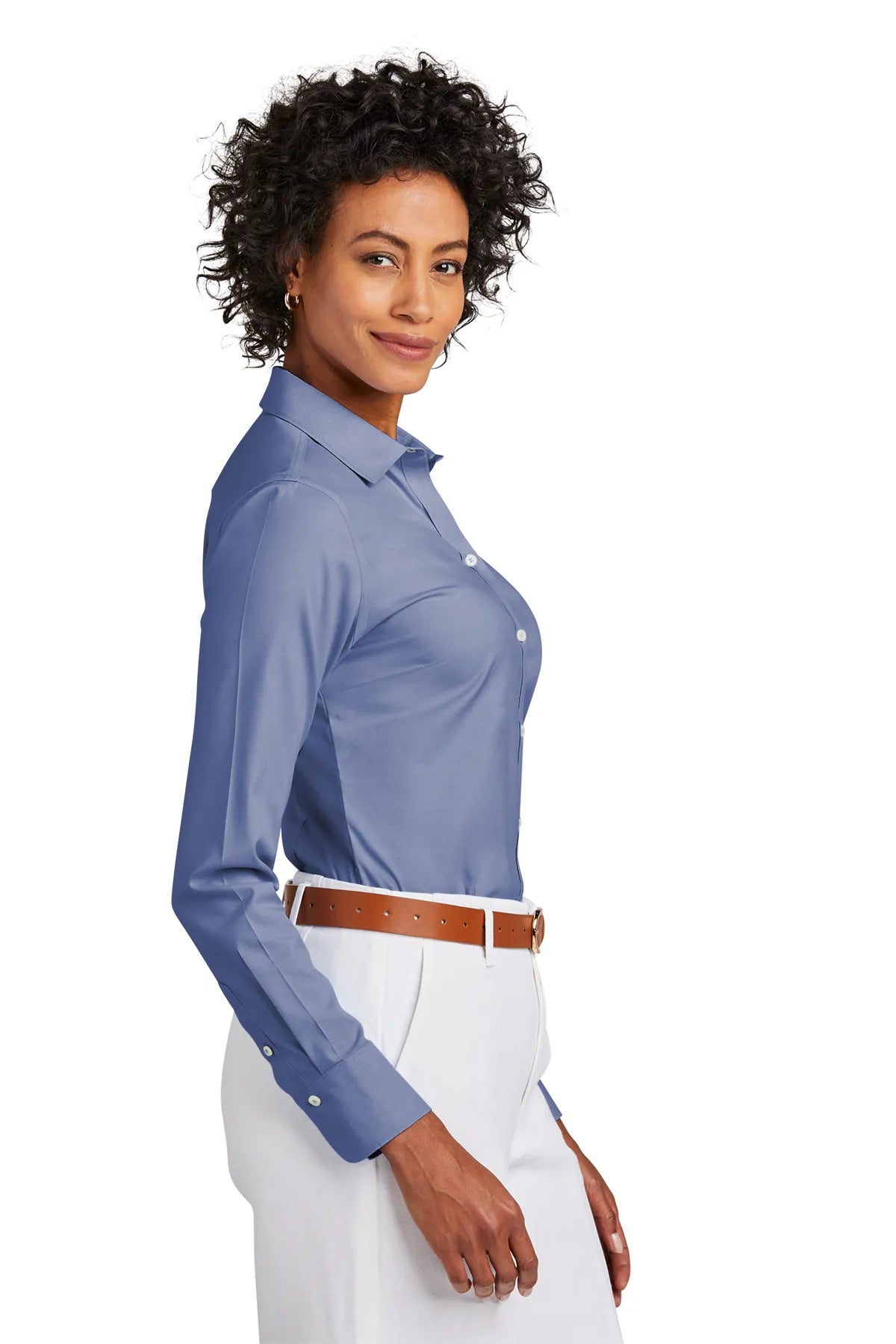 BrooksBrothers_Women_sWrinkle-FreeStretchPinpointShirtBB18001-cobaltblue