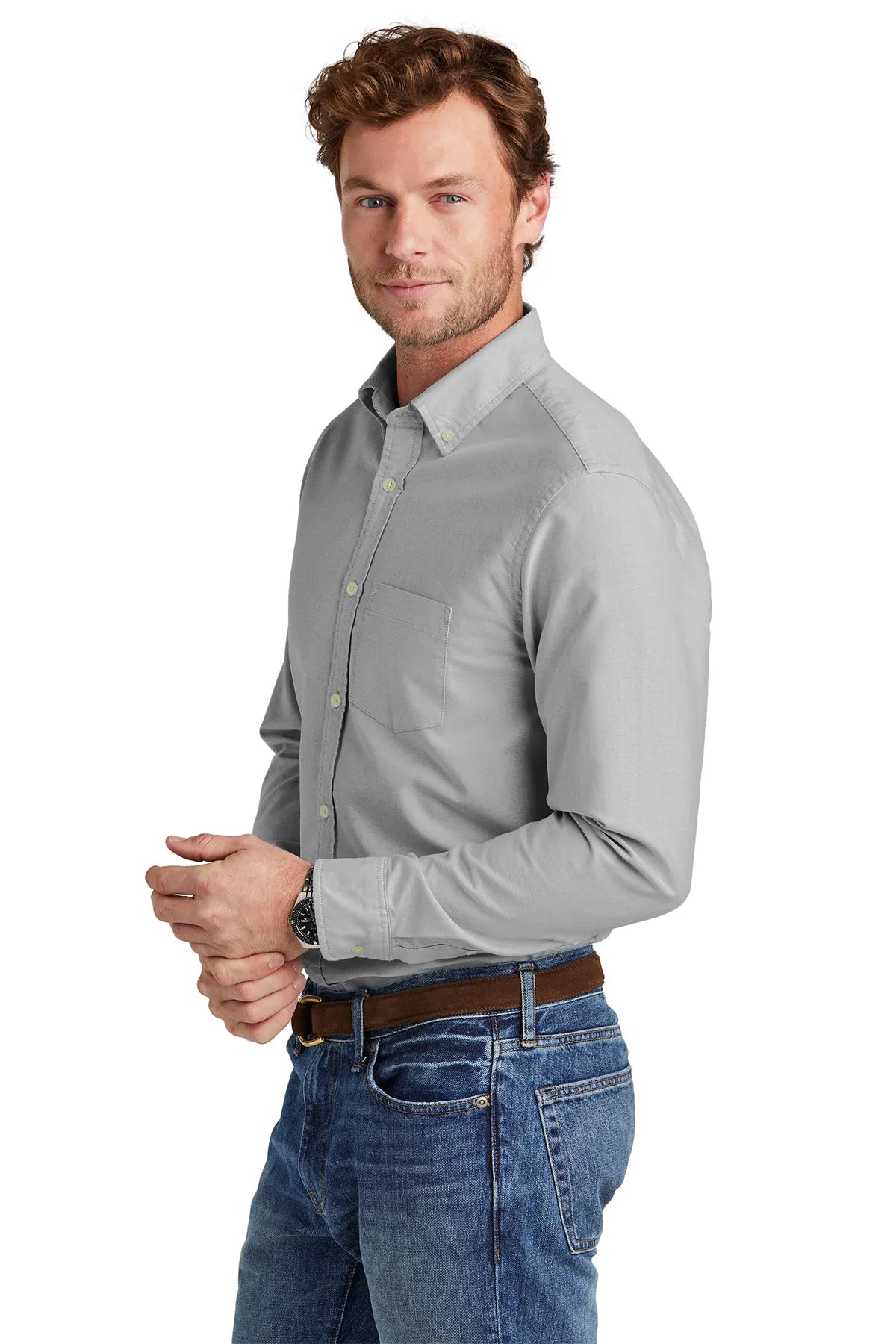 Brooks Brothers® Casual Oxford Cloth Shirt BB18004 Windsor Grey_2