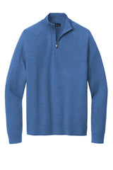 Brooks Brothers® Cotton Stretch 1/4-Zip Sweater BB18402 Charter Blue Heather_3