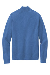 Brooks Brothers® Cotton Stretch 1/4-Zip Sweater BB18402 Charter Blue Heather_4