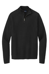 Brooks Brothers® Cotton Stretch 1/4-Zip Sweater BB18402 Deep Black_3