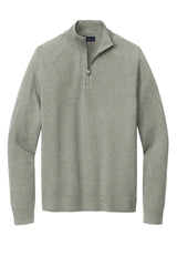 Brooks Brothers® Cotton Stretch 1/4-Zip Sweater BB18402 Light Shadow Grey Heather_3