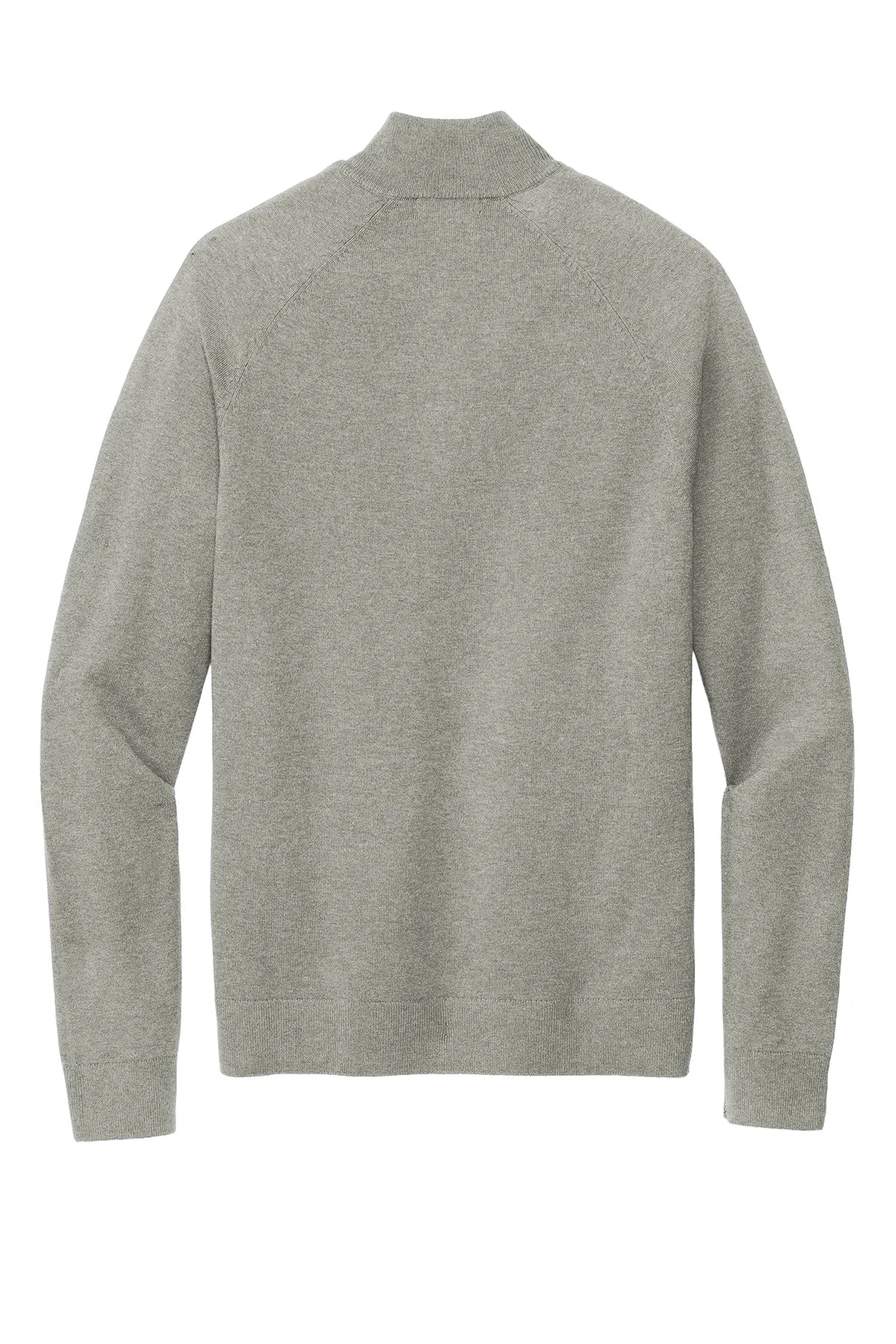 Brooks Brothers® Cotton Stretch 1/4-Zip Sweater BB18402 Light Shadow Grey Heather_4