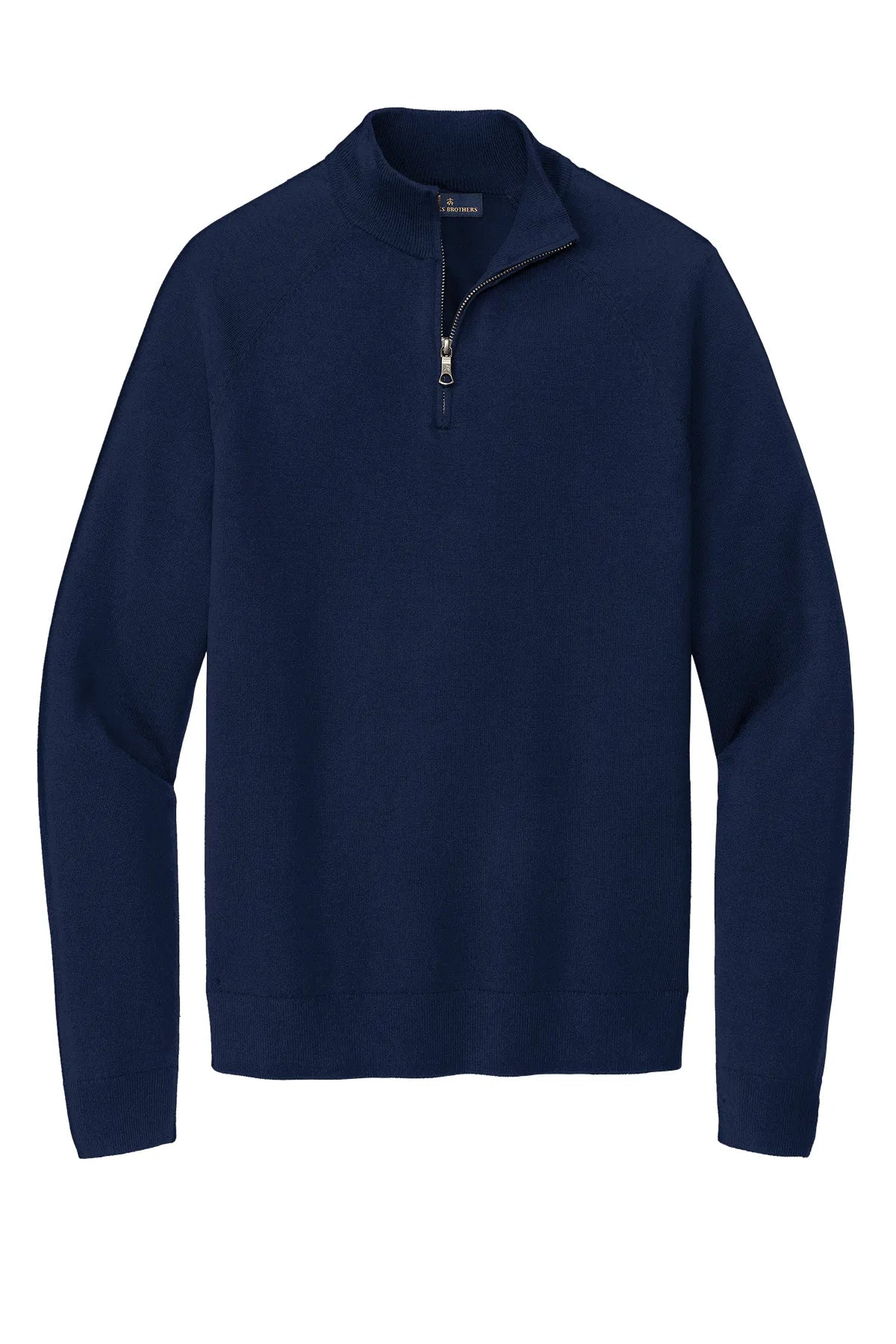 Brooks Brothers® Cotton Stretch 1/4-Zip Sweater BB18402 Navy Blazer_3