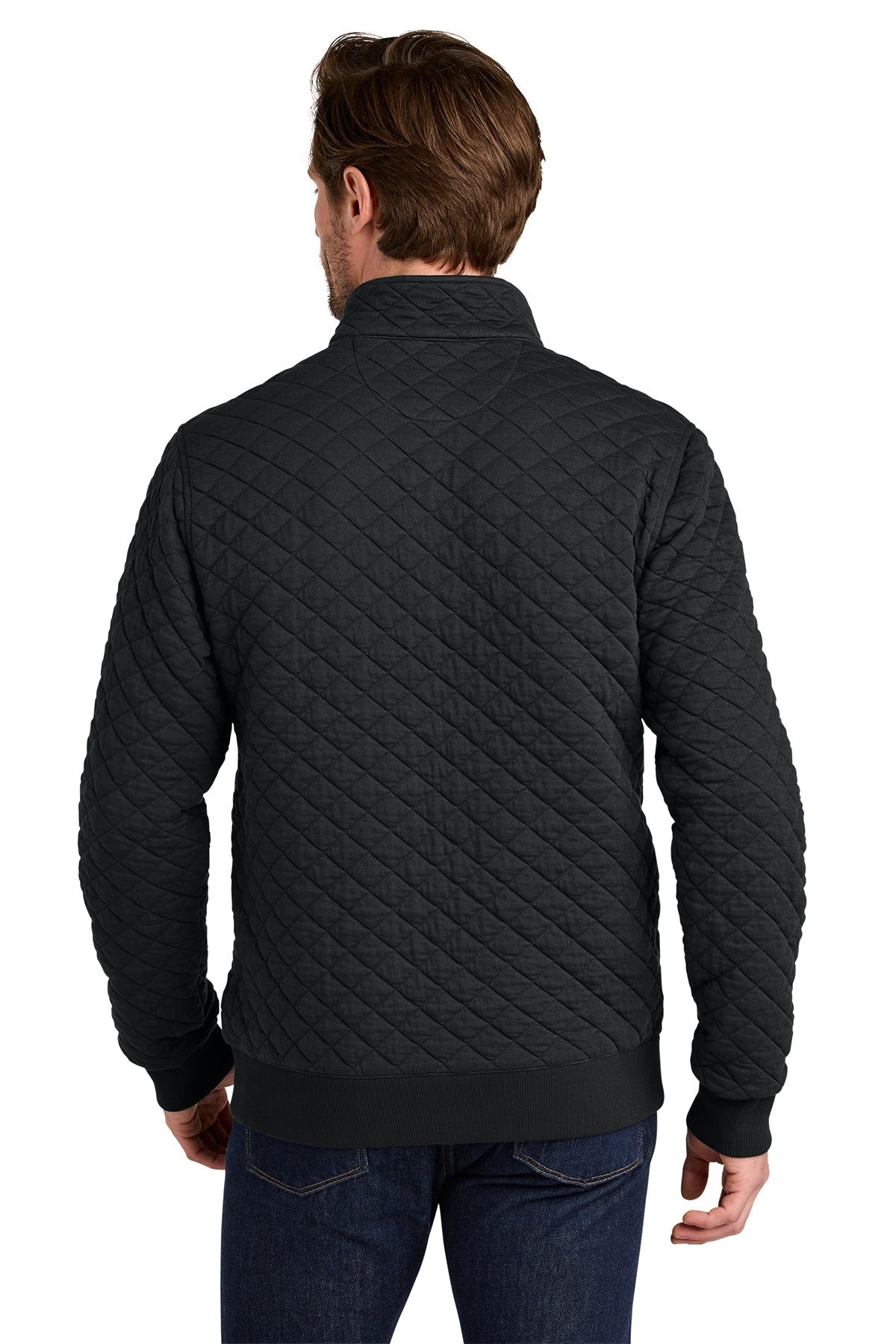 Brooks Brothers ®  Diamond Quilt 1/4-Zip BB18212 Deep Black_2