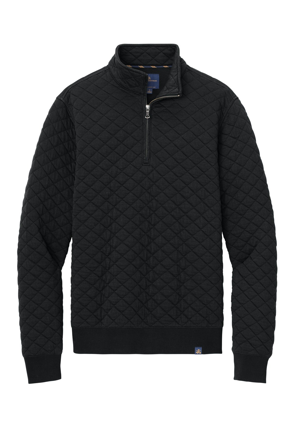Brooks Brothers ®  Diamond Quilt 1/4-Zip BB18212 Deep Black_3