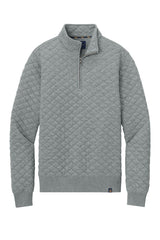 Brooks Brothers ®  Diamond Quilt 1/4-Zip BB18212 Light Shadow Grey Heather_3
