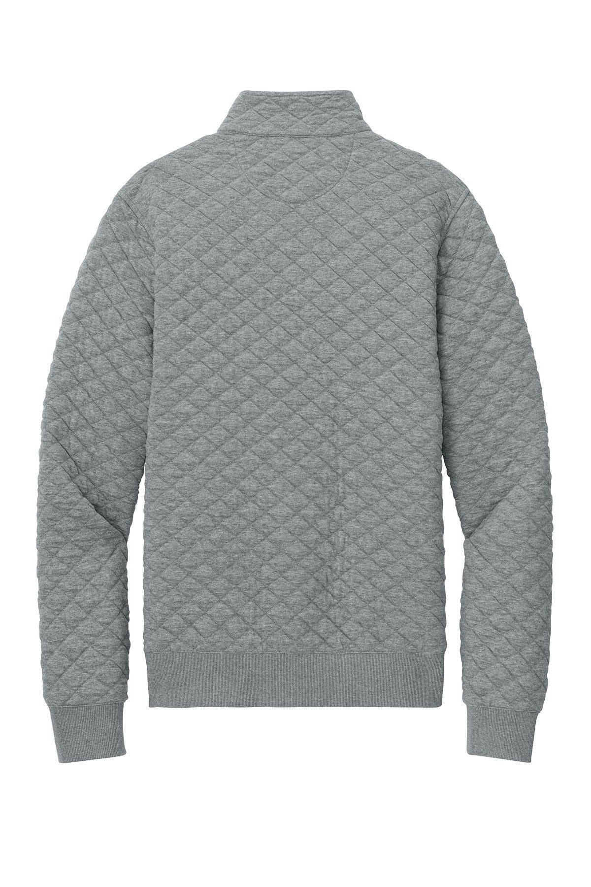 Brooks Brothers ®  Diamond Quilt 1/4-Zip BB18212 Light Shadow Grey Heather_4