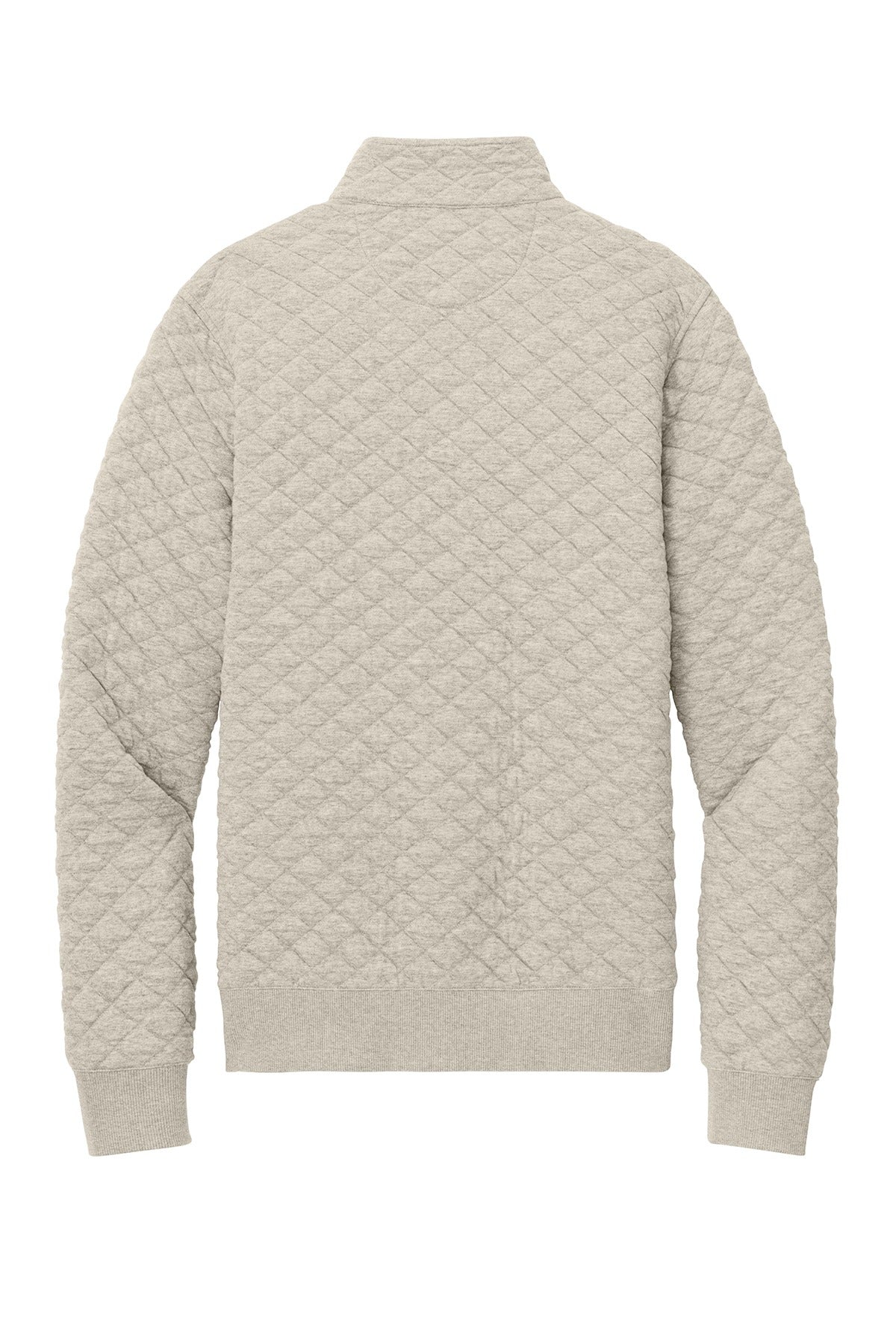 Brooks Brothers ®  Diamond Quilt 1/4-Zip BB18212 Oatmeal Heather_4