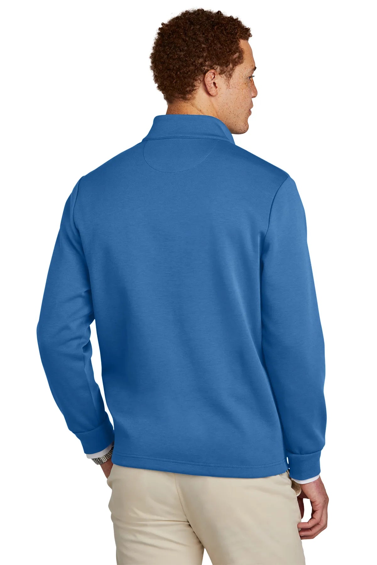 Brooks Brothers® Double-Knit 1/4-Zip BB18206 Charter Blue_1
