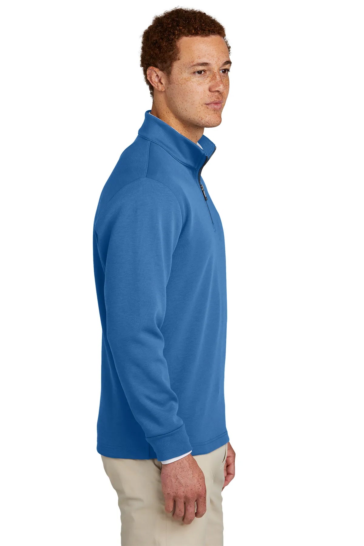 Brooks Brothers® Double-Knit 1/4-Zip BB18206 Charter Blue_2