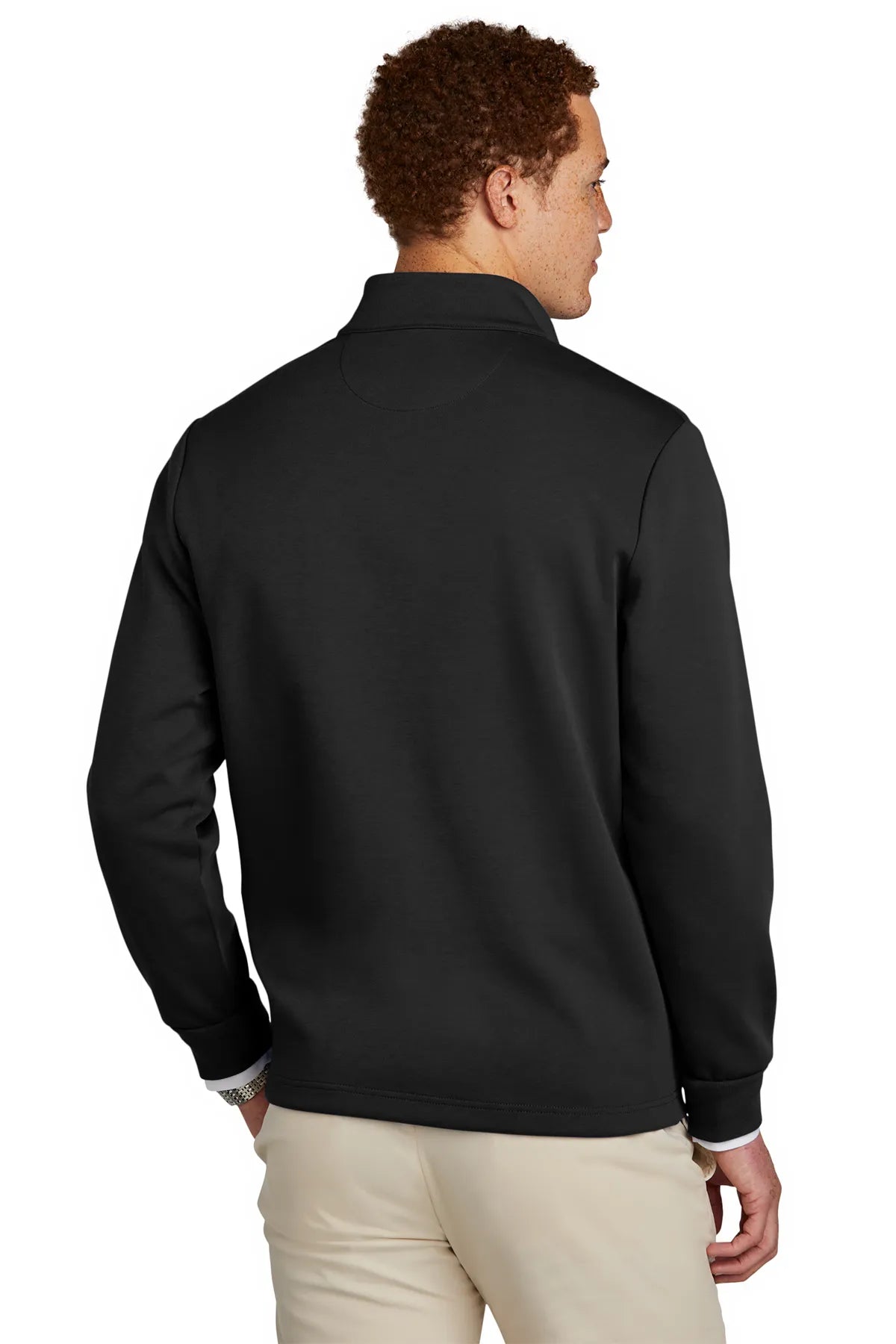 Brooks Brothers® Double-Knit 1/4-Zip BB18206 Deep Black_1