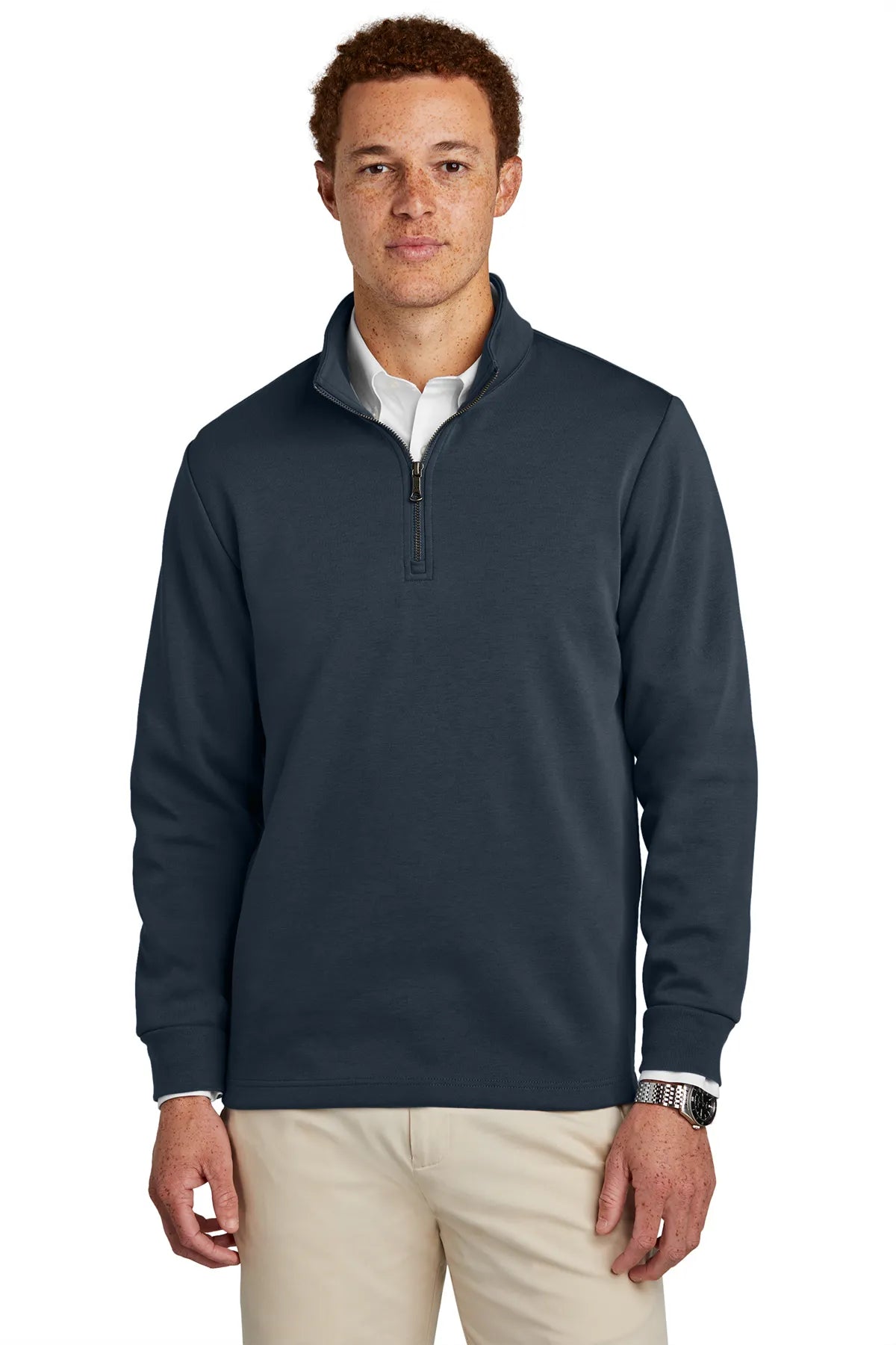 Brooks Brothers® Double-Knit 1/4-Zip BB18206 Night Navy