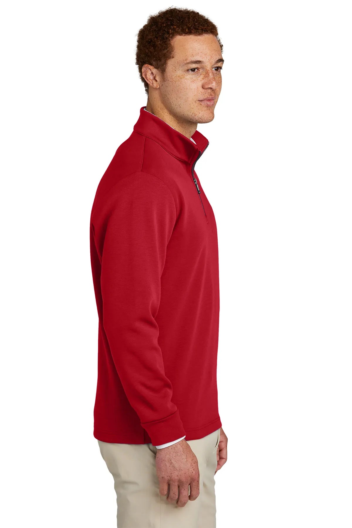 Brooks Brothers® Double-Knit 1/4-Zip BB18206 Rich Red_2