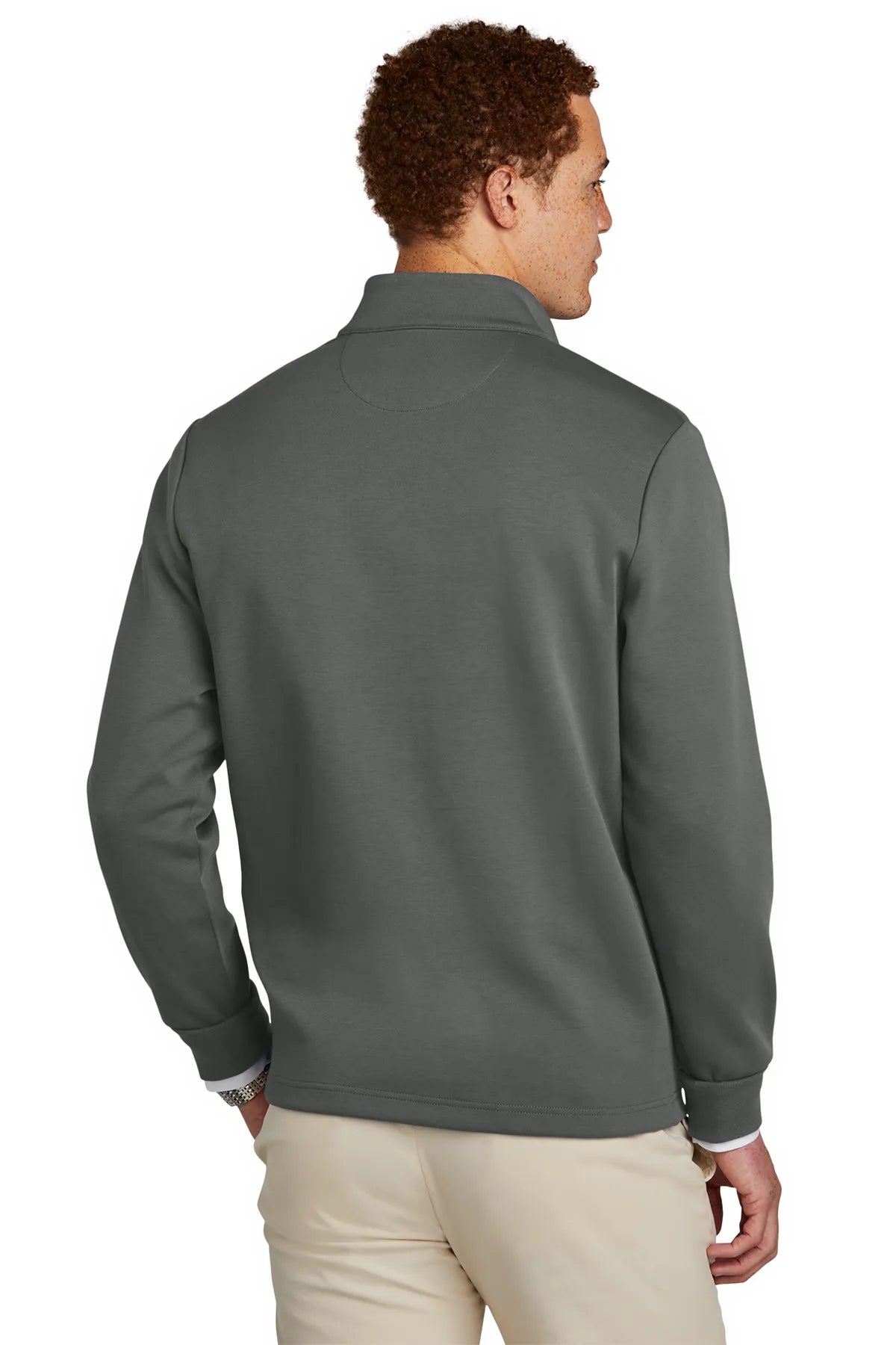 Brooks Brothers® Double-Knit 1/4-Zip BB18206 Windsor Grey_1