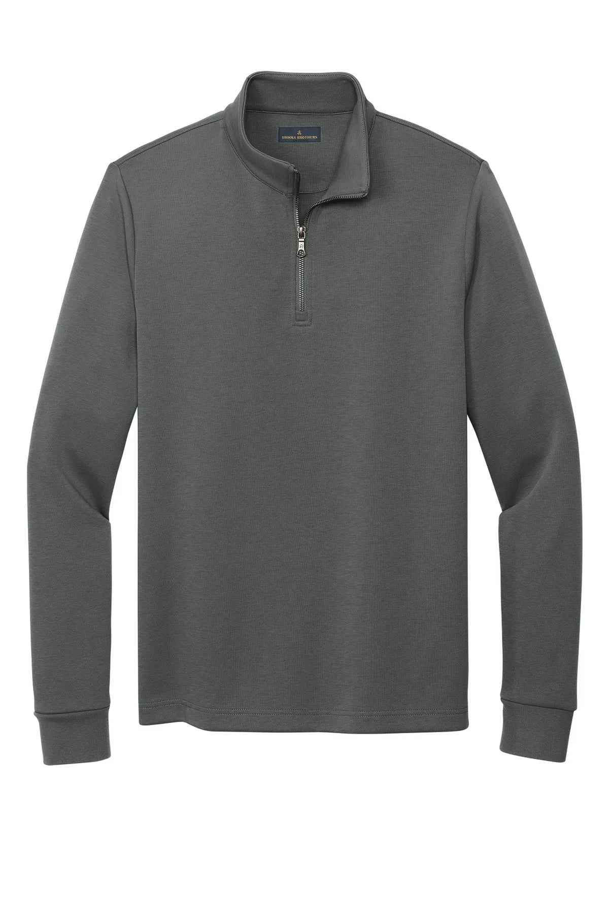 Brooks Brothers® Double-Knit 1/4-Zip BB18206 Windsor Grey_3
