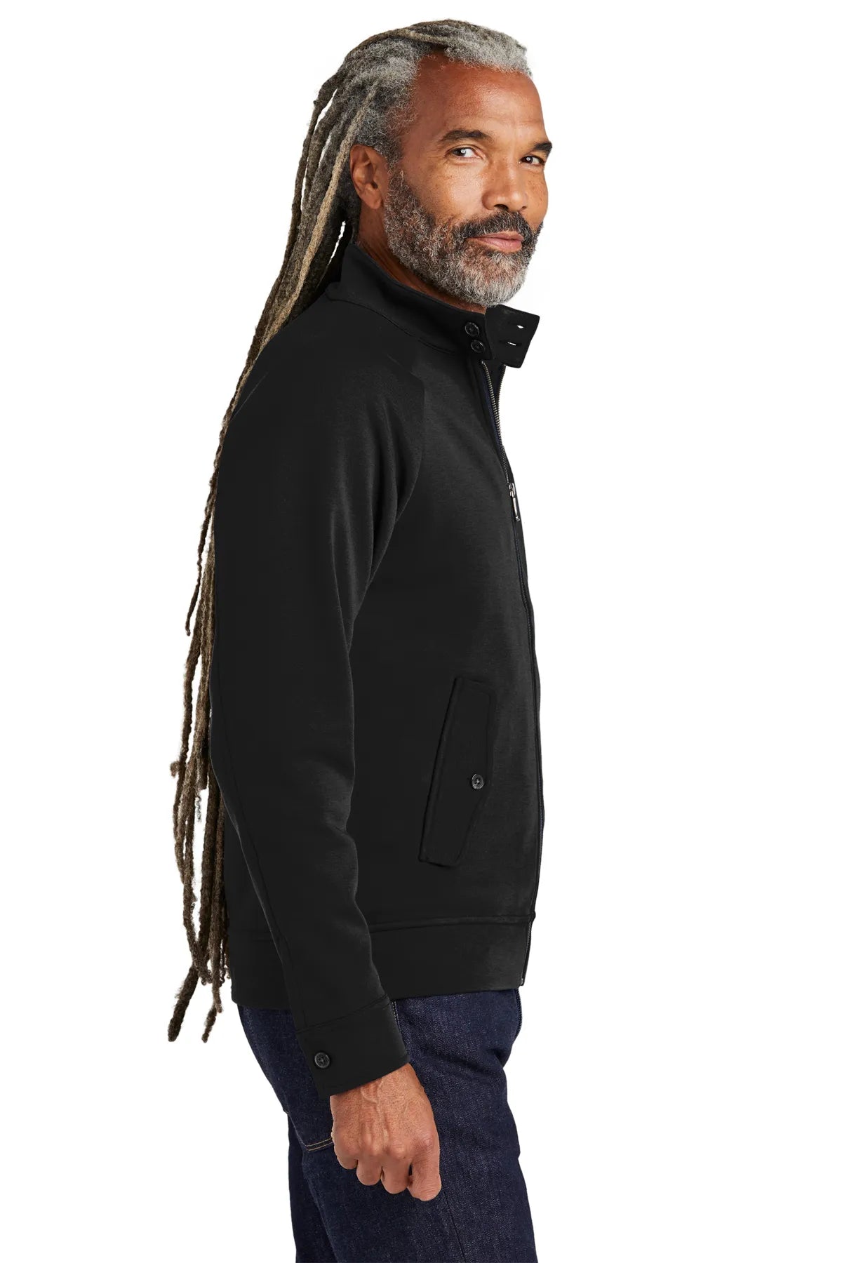 Brooks Brothers® Double-Knit Full-Zip BB18210 Deep Black_2