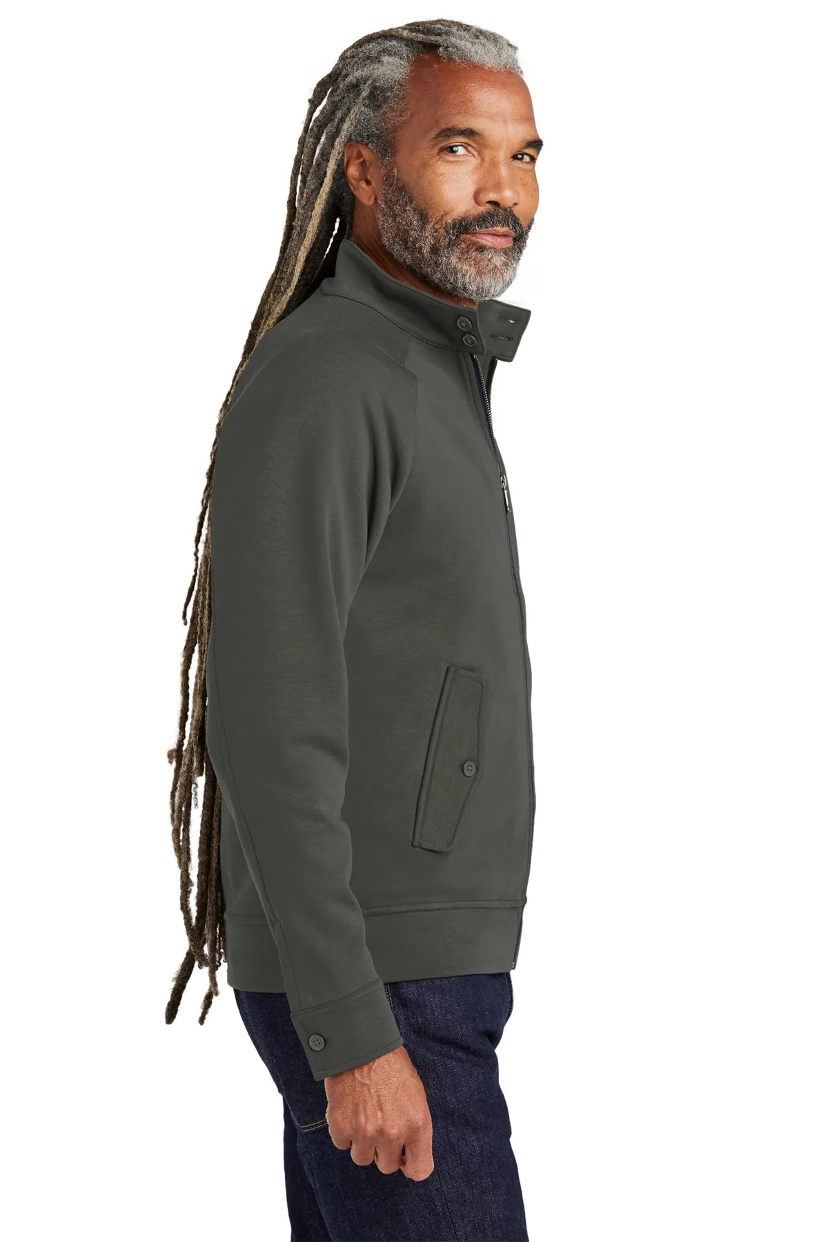 Brooks Brothers® Double-Knit Full-Zip BB18210 Windsor Grey_2