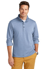 Brooks Brothers® Mid-Layer Stretch 1/2-Button BB18202 Aegean Blue Heather
