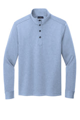 Brooks Brothers® Mid-Layer Stretch 1/2-Button BB18202 Aegean Blue Heather_3