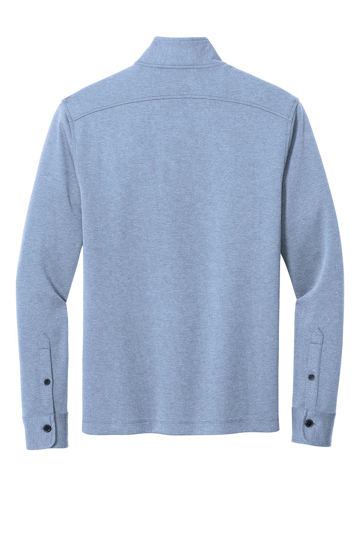 Brooks Brothers® Mid-Layer Stretch 1/2-Button BB18202 Aegean Blue Heather_4