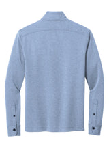 Brooks Brothers® Mid-Layer Stretch 1/2-Button BB18202 Aegean Blue Heather_4