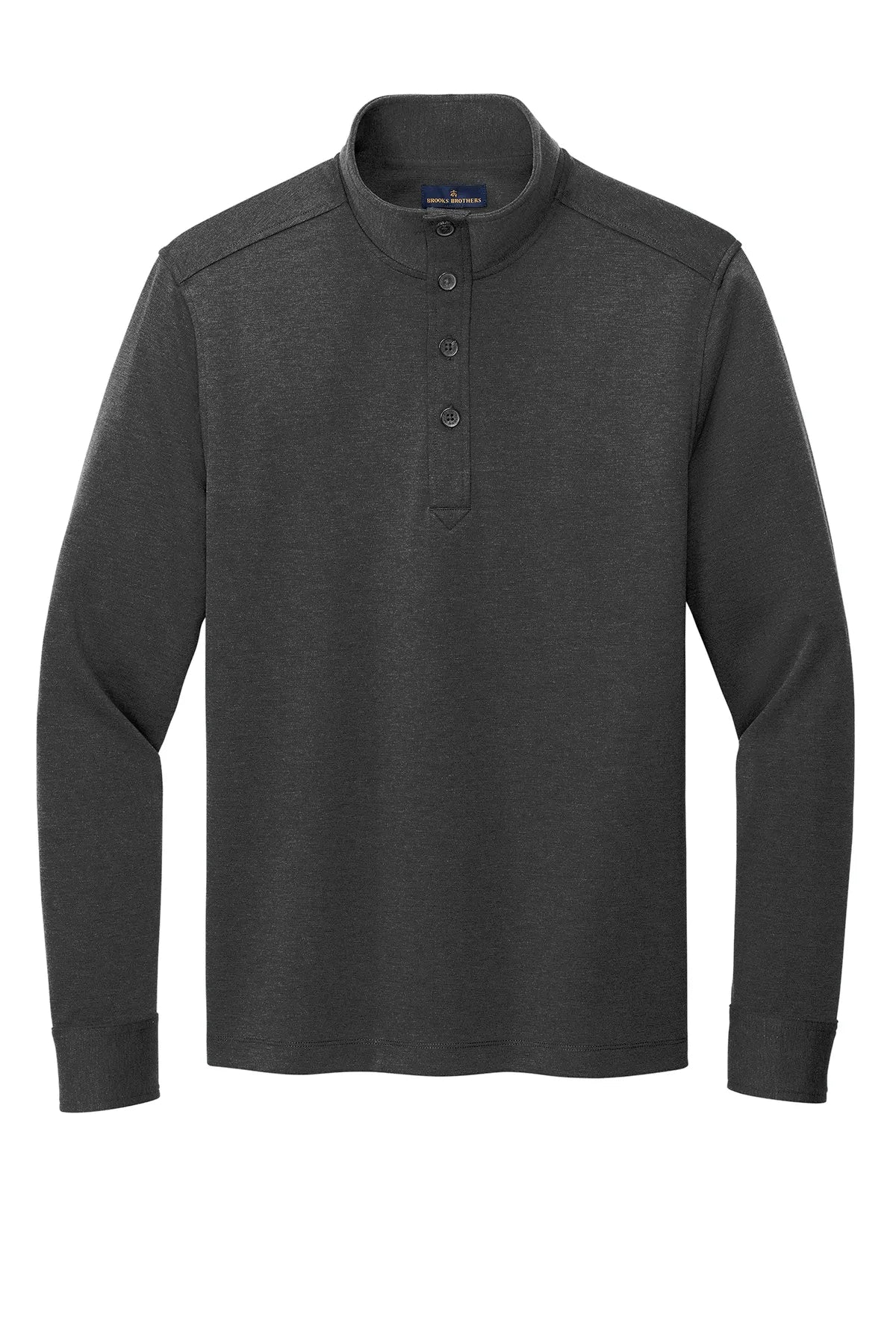 Brooks Brothers® Mid-Layer Stretch 1/2-Button BB18202 Windsor Grey Heather_4